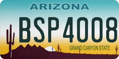 AZ license plate BSP4008