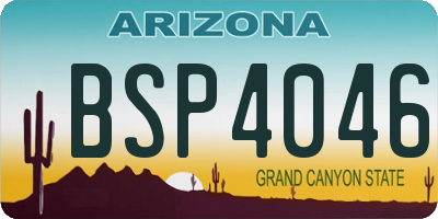 AZ license plate BSP4046