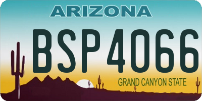 AZ license plate BSP4066