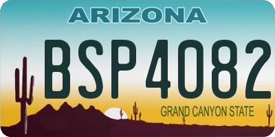 AZ license plate BSP4082