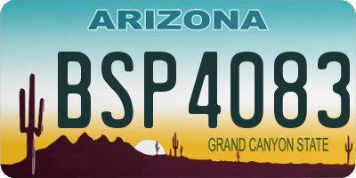 AZ license plate BSP4083