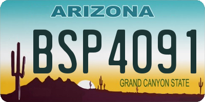 AZ license plate BSP4091