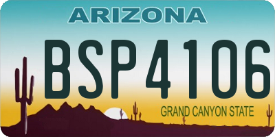 AZ license plate BSP4106
