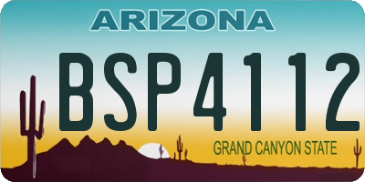 AZ license plate BSP4112