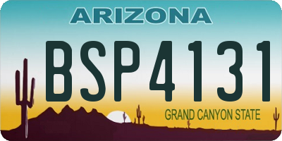 AZ license plate BSP4131