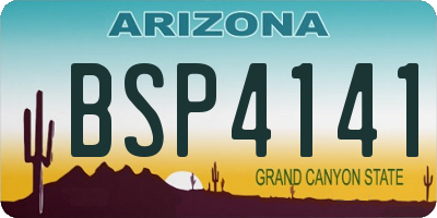 AZ license plate BSP4141