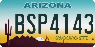 AZ license plate BSP4143