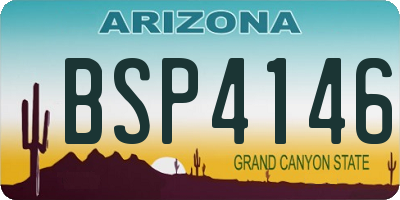 AZ license plate BSP4146