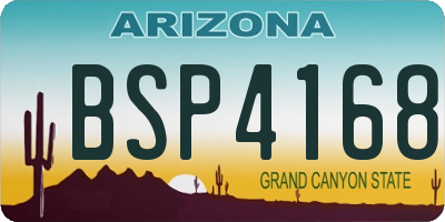 AZ license plate BSP4168