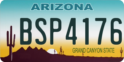 AZ license plate BSP4176
