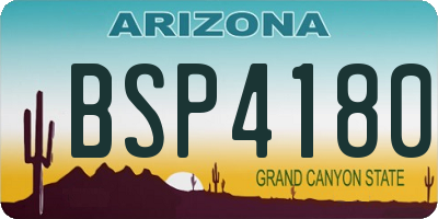 AZ license plate BSP4180