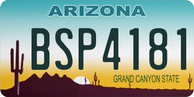 AZ license plate BSP4181