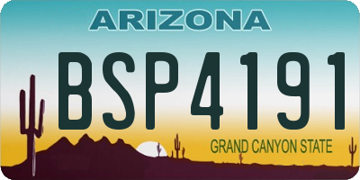 AZ license plate BSP4191