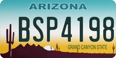 AZ license plate BSP4198