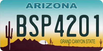AZ license plate BSP4201