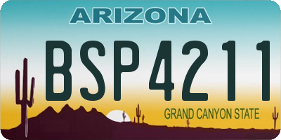 AZ license plate BSP4211