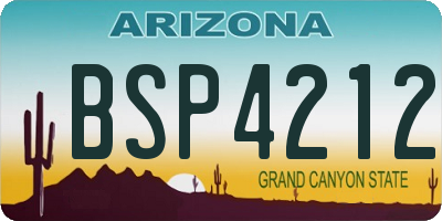 AZ license plate BSP4212