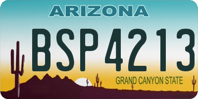 AZ license plate BSP4213