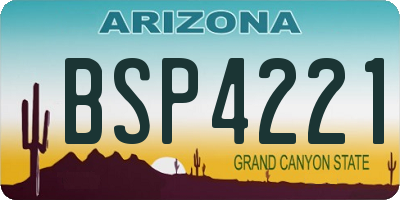 AZ license plate BSP4221