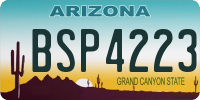 AZ license plate BSP4223