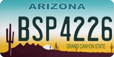 AZ license plate BSP4226