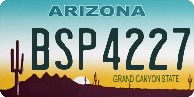 AZ license plate BSP4227