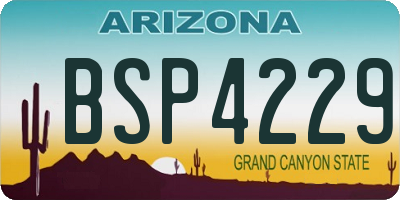 AZ license plate BSP4229