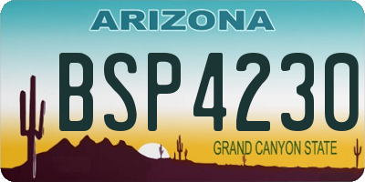 AZ license plate BSP4230