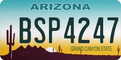 AZ license plate BSP4247