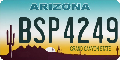 AZ license plate BSP4249