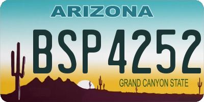 AZ license plate BSP4252