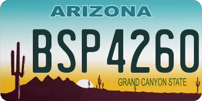 AZ license plate BSP4260