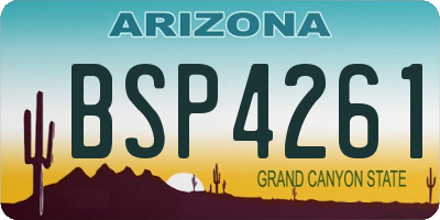 AZ license plate BSP4261