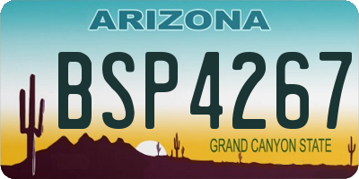 AZ license plate BSP4267