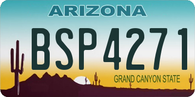 AZ license plate BSP4271