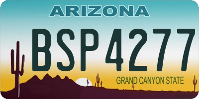 AZ license plate BSP4277