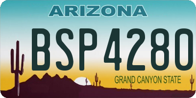 AZ license plate BSP4280