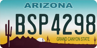 AZ license plate BSP4298