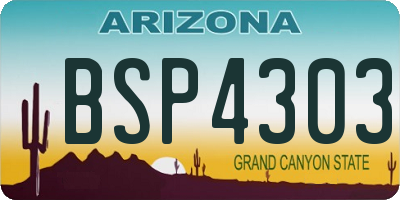 AZ license plate BSP4303