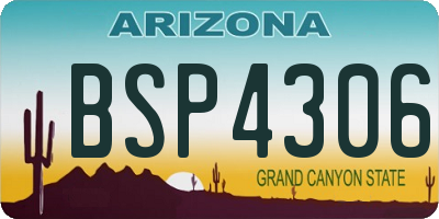 AZ license plate BSP4306