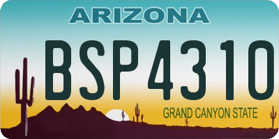 AZ license plate BSP4310