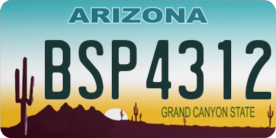 AZ license plate BSP4312