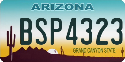 AZ license plate BSP4323
