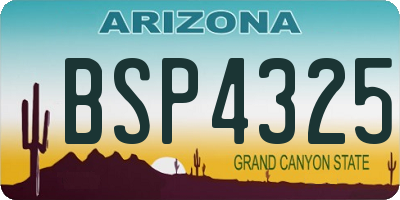 AZ license plate BSP4325