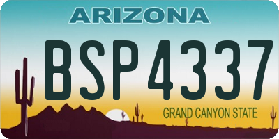 AZ license plate BSP4337