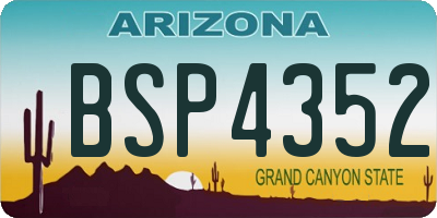AZ license plate BSP4352
