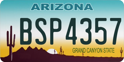 AZ license plate BSP4357