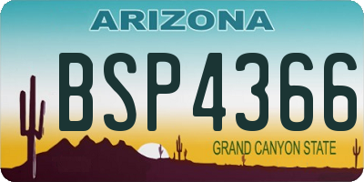 AZ license plate BSP4366
