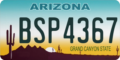 AZ license plate BSP4367