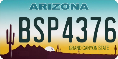 AZ license plate BSP4376